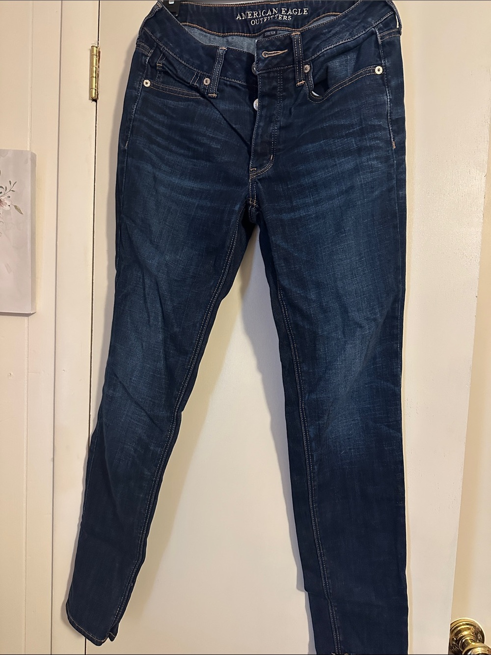 American Eagle Outfitters TomGirl Dark Blue Women's Skinny Jeans - Stretch Denim